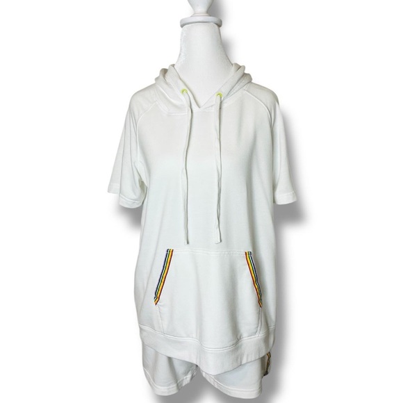 Jane and Delancey Other - JANE AND DELANCEY Shorts And Hoodie Set With Rainbow Trim